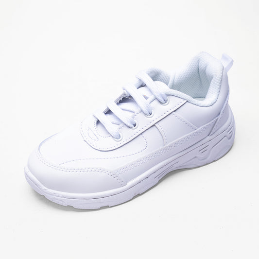 Activo Kids’ Lace-Up White School Shoes (Ages 09-11)