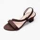 Ladies Low Box Sandal Heel
