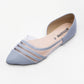 Ladies D'Orsay Striped Transparent Court Shoe