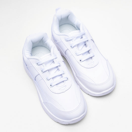 Activo Kids’ Lace-Up White School Shoes (Ages 09-11)